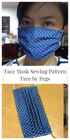 the face mask sewing pattern is free by pegs