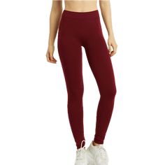 Women's Polyester Full Length Color Leggings, Free Size, Burgundy, Female. Made with soft and smooth polyester, this full length leggings is a must have in your wardrobe. So versatile, it can be worn with anything on any occasions. Extra stretchy fabric with ribbed waistband for a more comfortable wear experience. Size: One Size.  Color: Red.  Age Group: adult. Color Leggings, Plus Size Yoga, Leggings Plus Size, Casual Pants Style, Bottom Workout, High Waist Yoga Pants, Plus Size Brands, Yoga Pants Women, High Waist Bottoms