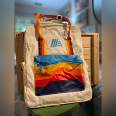 New With Tags Aldi Gear Brand, One Size White Backpack With Rainbow Straps And Pocket In New, Perfect Condition. Thanks For Looking! White Backpack With Zipper For Summer, White Backpack With Zipper Closure For Summer, White Zippered Backpack For Summer, Casual White Backpack For Everyday Use, Casual White Backpack For Travel, Casual White Backpack With Adjustable Straps, White Casual Everyday Backpack, Casual White Everyday Backpack, White Backpack With Adjustable Straps For Everyday Use