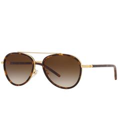 From Tory Burch&#x2C; the Women's 0TY6089 57mm Gradient Aviator Sunglasses feature: Metal frameAviator shapeGradient lensRxableNon-polarizedApprox. 57mm lens-17mm bridge-140mm templeImported. Sunglasses Women Aviators, Large Jewelry, Eyewear Womens, Luxe Gifts, Affordable Luxury, Women's Sunglasses, Luxury Brands, Dillard's, Aviator Sunglasses