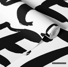 black and white wallpaper with an abstract design