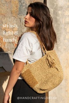 #crochetbag #strawbag #crochetstrawbag #shoulderbag #summerbag #beachbag Summer Beige Crochet Bag Made Of Yarn, Summer Handwoven Crochet Bag Made Of Yarn, Braided Jute Bags, Casual Crochet Bag With Braided Handles In Natural Color, Beige Braided Crochet Bag, Rectangular Shape, Beige Braided Jute Straw Bag, Eco-friendly Crochet Bag For Daily Use, Casual Handwoven Jute Bucket Bag, Casual Straw Crochet Bag With Braided Handles