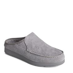 Sperry Women's Moc-Sider Mule Shoe Introducing The Sperry New Moc Sider Mule A Versatile And Comfortable Shoe For Everyday Wear. With Its Slip-On Design And Genuine Leather Upper, These Mules Offer Convenience And Style. Size: 9 Color: Gray Geniune Suede Leather Upper Cushioned Footbed Non-Marking Rubber Sole Slip On Mules Comfort And Support Platform Retail: $70 Brand New Without Box Comfortable Leather Slippers With Textured Footbed, Casual Everyday Slippers With Textured Sole, Casual Leather Slippers With Textured Footbed, Casual Suede Slippers With Leather Sole, Comfortable Suede Slip-ons With Textured Footbed, Casual Suede Slippers With Cushioned Footbed, Gray Leather Slip-ons With Round Toe, Comfortable Leather Slip-ons With Textured Footbed, Casual Slip-on Slippers With Suede Lining