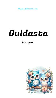 the front cover of gudasta, with two owls sitting on top of each other