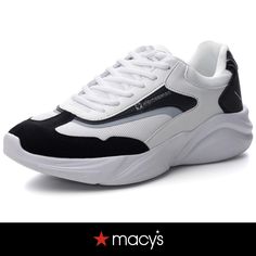 in stock Trendy White Breathable Skate Shoes, White Urban Chunky Sneakers With Round Toe, White Urban Chunky Sneakers With Cushioned Footbed, White Breathable Platform Sneakers For Streetwear, Modern White Chunky Sneakers For Streetwear, Casual White Chunky Sneakers, White Urban Chunky Sneakers In Synthetic, Dad Fashion, Reflective Material