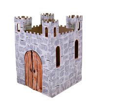 a paper model of a castle with two doors