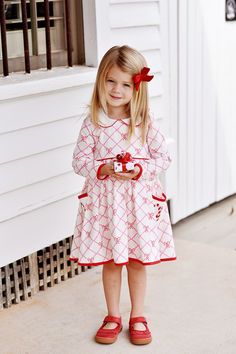 Swoon Baby Candy Cane Lane Proper Picot Pocket Dress Shabby Chic Clothing, Candy Cane Dress, Candy Cane Lane, Baby Candy, Shabby Chic Clothes, Holiday 2022, Baby Knits, Baby Fits, Cute Candy