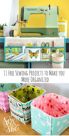 sewing projects to make you more organized with free patterns and printables for storage