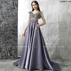 10% off now|Free shipping world-wide. Exotic Beaded Pleated Purple Long Prom Dress Vneck With Train at GemGrace. Click to learn our pro custom-made service for wedding dress, formal dress. View #DiscontinuedProducts for more ideas. Wedding Store, For Wedding Dress, Wedding Rentals, Evening Formal, Wedding Boutique, Gowns Of Elegance, Dress Formal, Long Prom Dress, Custom Dresses