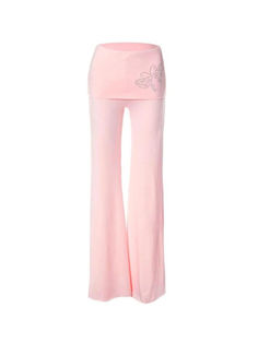 ⚡Buy 2024 Butterfly Rhinestone Print Turned Waist Flare Leg Pants Pink S under $28.00 in Pants at AnotherChill.com Online. Style: Casual/Street/Vintage/Y2K/Hip Pop/Preppy. Fabric Content: Polyester. Fit Type: Slim Fit. Unique Design: Embrace vintage vibes with these butterfly rhinestone print pants. The dazzling design adds a touch of sparkle to your ensemble.. Versatile Style: From casual outings to streetwear looks, these pants elevate any outfit with their retro charm. Perfect for expressing Fitted High Waist Bottoms With Rhinestones, Wide Leg Bottoms With Rhinestones For Spring, Spring Wide-leg Bottoms With Rhinestones, Wide-leg Rhinestone Bottoms For Spring, Spring Stretch Bottoms With Rhinestones, Stretch Bottoms With Rhinestones For Spring, Spring Fitted Rhinestone Bottoms, High Waist Stretch Bottoms With Rhinestones, Retro 90s Outfits