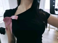 Black And Pink Girly Aesthetic, Black Bow Aesthetic, Pink Black Aesthetic, Black And Pink Aesthetic, Black And Pink Outfit, Desain Buklet, Aesthetic Fits, Aesthetic Eyes, Instagrammer