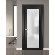 the door is black and white in color