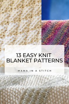 the 13 easy knit blanket patterns for mama in a stitch