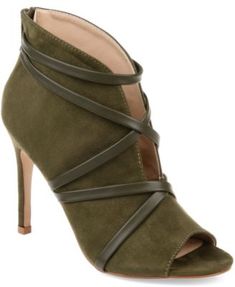 Women's Samara Bootie | macys.com High Heel Ankle Boots, Peep Toe Booties, High Heels Sandals, Heel Ankle Boots, High Heel Boots Ankle, Only Shoes, Samara, Journee Collection, Womens Ankle Boots