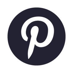 the pin logo in a black circle