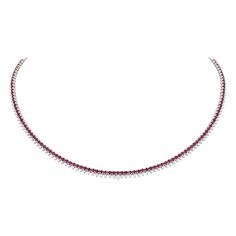 NECKLACE 18K White Gold Diamond 0.90 Cts/103 Pcs Ruby Gold 4.88 Cts/103 Pcs Queens Jewels, White Gold Necklace, Necklace For Her, Ruby Necklace, White Gold Necklaces, White Gold Diamonds, Diamond White, Gold Diamond, Jewelry Necklace Pendant