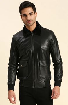 Are you on the lookout for a trendy yet durable leather jacket? Then this is the perfect deal for you! Here at shopperfiesta, we offer you premium quality Winston Black Bomber Leather Jacket. This one is priced at just $255 and it's made by Shopperfiesta. Cheap Leather Jacket, Biker Jacket Men, Timeless Classic Style, Shirt Cuff, Leather Outfit, Leather Jacket Men, Lightweight Jacket, Biker Jacket, Lambskin Leather