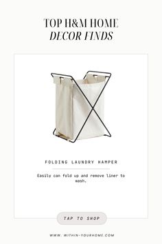 the top 10 home decor finds from pottery's laundry hamper, easy can fold up and remove linen