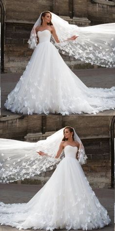 a woman in a white wedding dress and veil