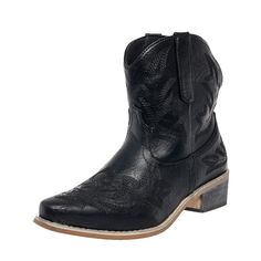 PRICES MAY VARY. 【UNIQUE STYLE】These western ankle boots features a cut-out stitch embroidery design and a retro western style, which is fashionable and versatile. And features a almond toe, chunky block heel, faux woodgrain texture on the heel, intricate stitching detailing. 【FINEST MATERIAL】100% premium synthetic PU upper. These Mid-Calf Women's cowboy boots are made of high quality PU and ultra-soft short plush lining. Women's western boots should not only provide the comfortable and durabili Women's Cowboy Boots, Cowboy Boots For Women, Stitch Embroidery Design, Cowgirl Look, Western Ankle Boots, Western Women, Western Boots Women, Western Booties, Cowgirl Western