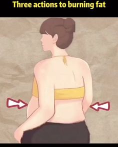 a woman in a yellow top is standing with her back turned to the camera and has two arrows pointing at her chest