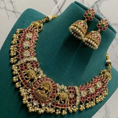 High-Quality Matt Gold Finish Bollywood Style Full Bridal Temple Nagas Goddess Jewelry Gives elegance and difference from others. Choker Necklace Jhumka Earrings Luxury Kundan Temple Jewelry Jhumkas, Luxury Temple Necklace For Diwali Reception, Luxury Gold Temple Jewelry Sets, Luxury Bridal Temple Jewelry Earrings With Cutdana, Luxury Heavy Temple Necklace For Festivals, Luxury Temple Necklace For Reception During Diwali, Luxury Bollywood Temple Necklace For Wedding, Luxury Temple Jewelry Sets With Intricate Design, Lehenga Designs Simple