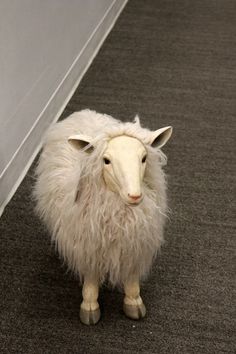 Lifelike White Cream Color Resin Sheep With Fluffy Faux Wool Home Decor Foot Stool L21" x H19" Sheep Lamp, French Country Sheep Art, Sheep Ceramic Handmade, Sheep Footstool, Pinecone Garland, Vintage Lamb Figurines, Green Christmas, Glass Art Sculpture, Christmas Garland