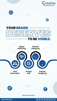 an advertisement with the words your brand deserves to be visible