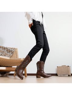 ✔ Comfortable block heel and square toe design show classic and elegant western style.✔ The women cowboy boot selects of quality synthetic leather with pure handmade, and the resistant non-slip rubber sole will ensure that every step you take is stable and comfortable.✔ Western cowboy boots with traditional western heel, long wearing rubber sole and Inner zipper works for easy comfortable wear.✔ These mid-calf cowboy boots are embroidered with patterns on the leather shaft, keeping the beauty of Fitted Western Martin Boots For Fall, Fitted Western Martin Boots With Round Toe, Western Martin Boots With Round Toe, Fall Square Toe Heeled Boots For Western-themed Events, Square Toe Heeled Boots For Western-themed Fall Events, Western Fitted Mid-calf Boots With Square Toe, Western Style Mid-calf Boots With Square Toe For Winter, Western Mid-calf Boots With Square Toe For Fall, Western Style Mid-calf Boots With Square Toe For Spring