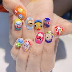 Toy Story Nails, Bella Nails, Kutek Disney, Cartoon Nails, Disney Nail, Disney Nails, Nail Idea, Nail Nail, Nails Inspo