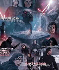 star wars characters collaged together in an advertisement for the show me again magazine