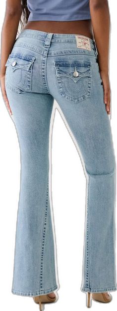 Classic Mid-rise Faded Flare Jeans, Classic Faded Mid-rise Flare Jeans, Mid-rise Faded Flare Jeans, Womens Flare Jeans, Low Rise Flare Jeans, Jeans Brands, True Religion, Flare Jeans, Fabric Care