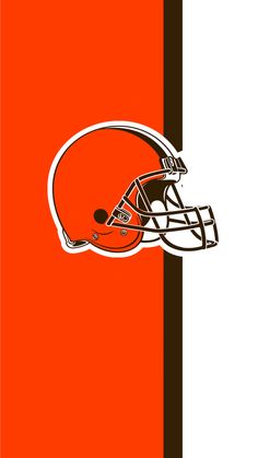 an orange and black striped background with a football helmet