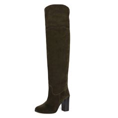 Over-the-knee boots are always the perfect choice, no matter if you want to wear them with a casual outfit with skinny jeans and a long wool sweater or if you want to dare with a mini lace dress for a party night out. These boots are made in the softest and luxurious Italian suede, they have an almond toe and the 8.5 cm square heel is comfortable to wear all day long. Choose the calf circumference and height that best fit you, click the button above to get to know how to correctly measure your c Dress For A Party, Mini Lace Dress, Soft Olive Green, Starting From The Bottom, Wide Calf, Green Suede, The 8, Lace Mini Dress, Party Night