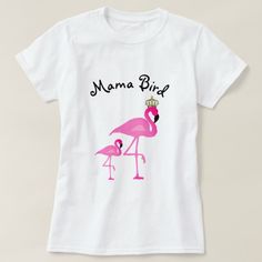 Bird Funny, Bird Mom, Mama Bird, Puff Paint, Handmade Baby Gifts, Bird Theme, Flamingo Pink, Baby Burp Cloths, Everything Pink