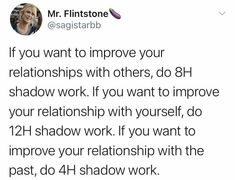 a tweet that reads, if you want to improve your relationships with others, do