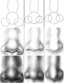 how to draw nose step by step for beginners and advanced drawing tips, including the nose