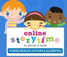 children holding a sign that says online storytime by james & noodlee on it