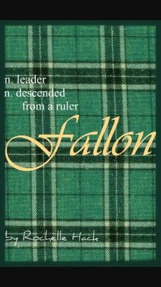 a green plaid book cover with the words feller in gold on it and an image of