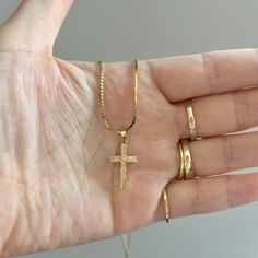 Vintage 14k gold cross pendant with heart detail -solid 14k yellow gold with rose gold details -vintage  -Affordable fine jewelry -from NYC Follow @apieceofaurum on IG for more affordable, one of a kind, vintage, fine jewelry *disclaimer - this is a vintage piece of jewelry meaning it has been pre-worn. Surfaces may have minor scratches and imperfections.* *chain not included* 14k Yellow Gold Crucifix Jewelry, Gold Cross Pendant Necklace In 14k Gold Filled, 14k Gold-filled Gold Cross Pendant Necklace, 14k Gold Filled Cross Pendant Necklace, 14k Gold Filled Gold Cross Necklace, Dainty 14k Yellow Gold Cross Necklace, 14k Gold Tarnish Resistant Pendant Cross Necklace, Rose Gold Plated Cross Pendant Jewelry, 14k Gold Pendant Cross Necklace