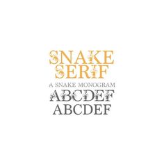 some type of font that is in the shape of a snake on a white background