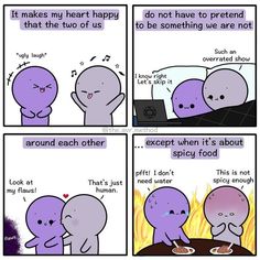 an octopus comic strip with the caption'it makes my heart happy that the two of us except when it's about spicy food '