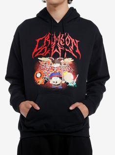 South Park Crimson Dawn Group Hoodie | Hot Topic Butters Kenny, Crimson Dawn, Metal Font, Emily The Strange, The Big Lebowski, Lady And The Tramp, South Park, Cool Bands, Hot Topic