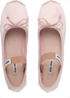 Leather Ballet Flats, Miu Miu Ballet Flats, Smooth Leather, Miu Miu, Shoes Flats, Calf Leather, Shoes Sneakers, Fashion Branding, ? Logo