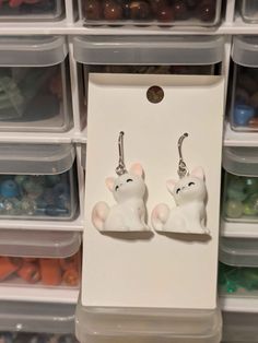 These are just the cutest fox charms I've ever seen! Plastic white fox charms set on stainless steel earring hooks. Fox Earrings, Cute Fox, Fort Collins, Earring Hooks, Charm Set, White Fox, Stainless Steel Earrings, The Cutest, Fort