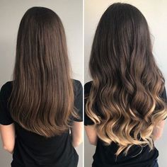 Brown Hair With Highlights At The Ends, Brown Hair Light Ends, Ombre Hair Brunette, Ombre Extensions, Fall Brunette, Blonde Honey, Brunette Ombre, Highlights Color