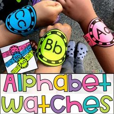 the alphabet watches are colorful and fun for kids to play with in their homeschool