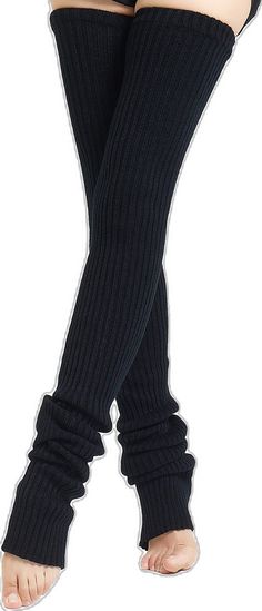 Winter Footless Tights, High Stretch Footless Winter Hosiery, High Stretch Footless Hosiery For Winter, Footless Hosiery For Winter, Tight Footless Winter Hosiery, Winter Thigh High Hosiery With High Stretch, Footless Winter Stockings, Solid Color Footless Winter Stockings, Footless Stockings For Winter