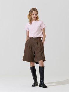 Composition : Polyester 96% , Span 4%Color : Brown_S,Brown_MCountry of Origin : Republic of Korea Brown Cotton Knee-length Bottoms, Brown Cotton Bermuda Bottoms, Brown Cotton Bermuda Shorts, Brown Knee-length Bottoms For Summer, Brown Knee-length Summer Bottoms, Brown Cotton Shorts For Spring, Brown Workwear Shorts, Brown Shorts For Workwear, Brown Cotton Knee-length Shorts