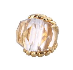 18k gold Iceberg ring by David Webb, with faceted crystal. Retail $22000. DESIGNER: David Webb MATERIAL: 18k Gold GEMSTONES: Crystal DIMENSIONS: Ring size 4.5, top is 28mm x 25mm, sits approx. 23mm from the top of the finger. MARKED/TESTED: Webb 18k. WEIGHT: 35.4 grams CONDITION: Previously Owned/Excellent Condition Luxury Faceted Crystal Ring For Anniversary, Luxury Faceted Crystal Ring For Formal Occasions, Gold Faceted Crystal Ring For Formal Occasions, Elizabeth Locke, David Webb, Faceted Crystal, Selling Jewelry, Ring Bracelet, Estate Jewelry